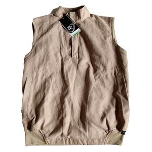 Zero Restriction NWT Classic Microsuede Golf Vest Taupe Tan MSRP $150+ Sz Small